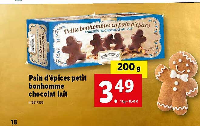 pain d'épices petit bonhomme chocolat lait