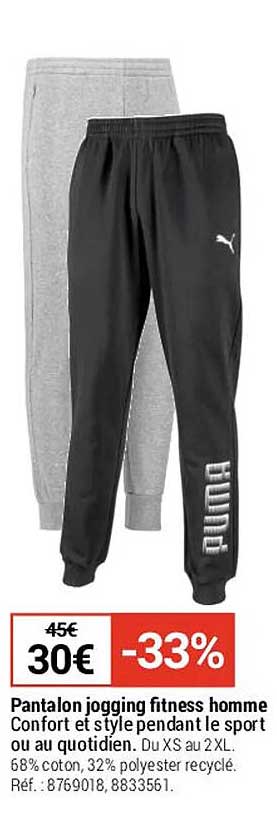 Pantalon Jogging Fitness Homme Puma