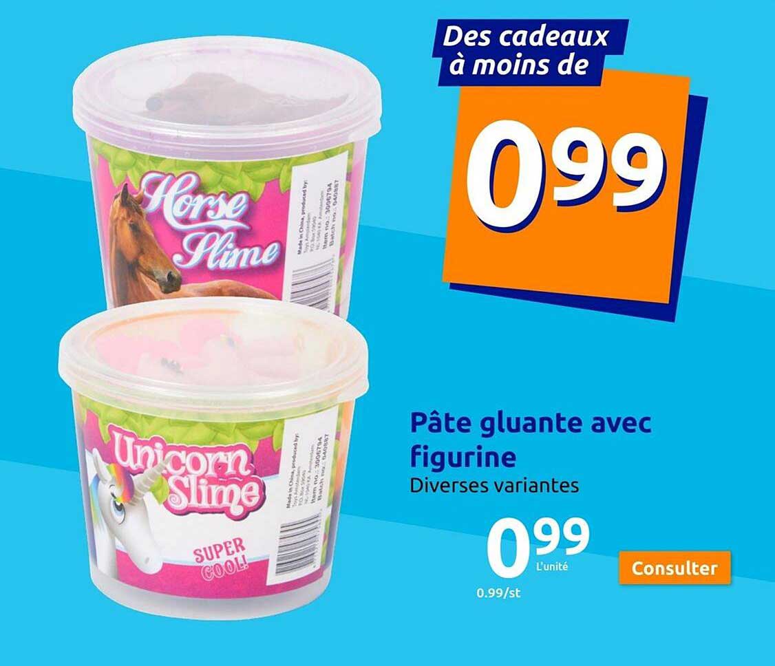pâte gluante avec figurine