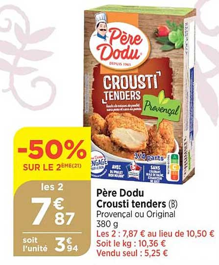 père dodu crousti tenders