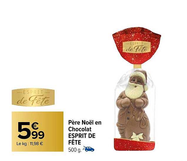 pere noel en chocolat esprit de fete