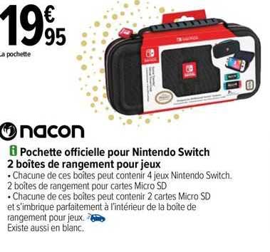 pochette officielle pour nintendo switch 2 boîtes de rangement pour jeux