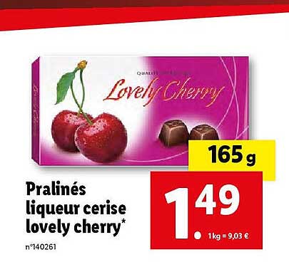 Pralinés Liqueur Cerise Lovely Cherry