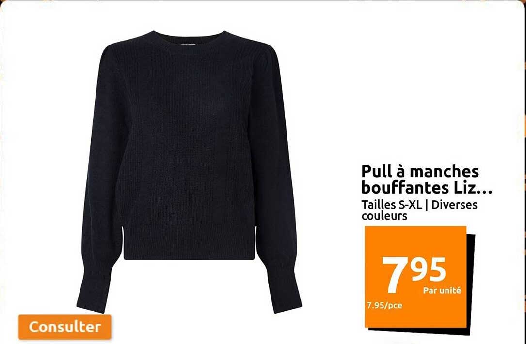pull à manches bouffantes liz...