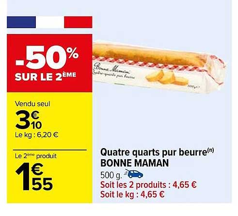 quatre quarts pur beurre bonne maman