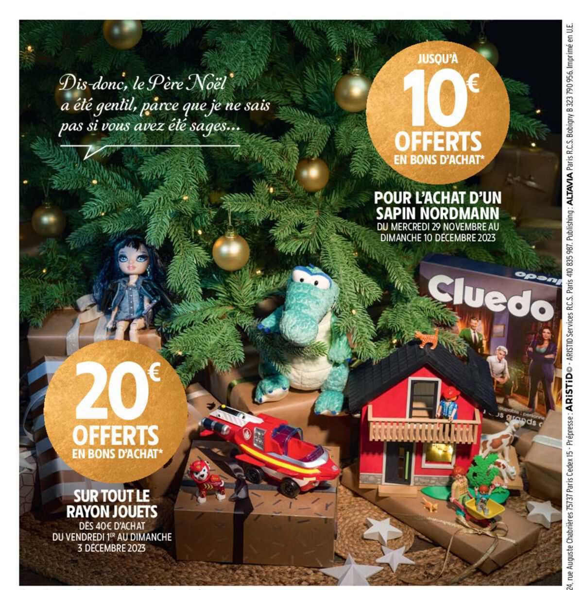 rayon jouets, un sapin nordmann