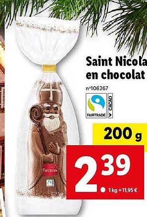 saint nicola en chocolat favorina