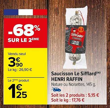 saucisson le sifflard henri raffin