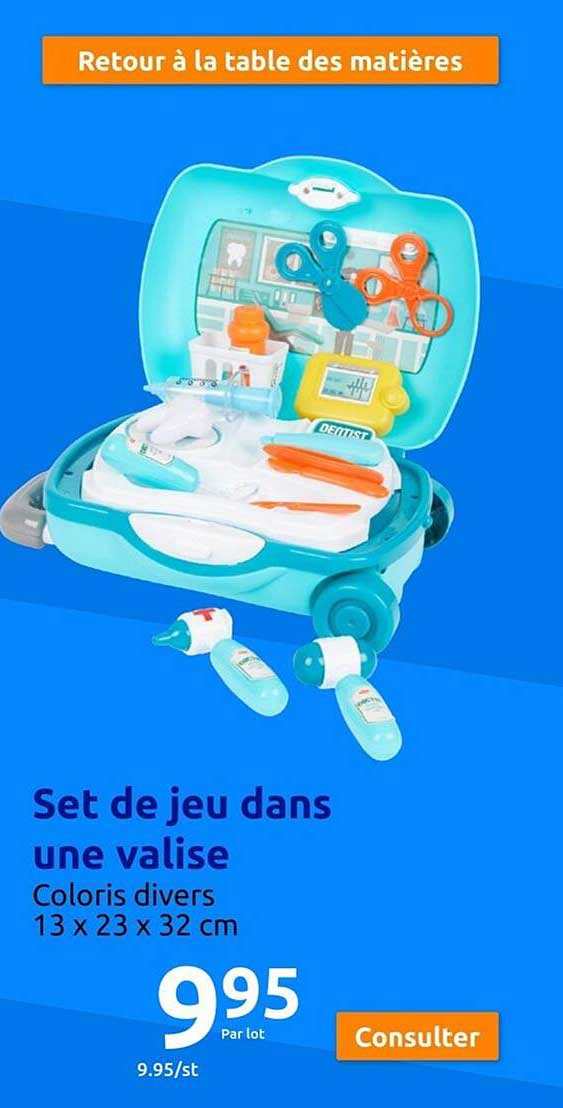 set de jeu dans une valise