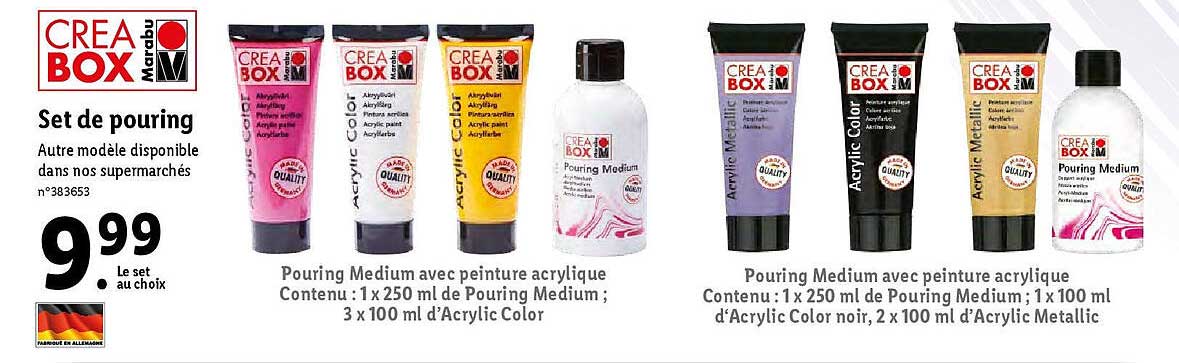 set de pouring crea box