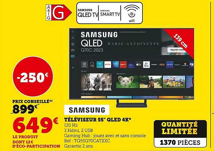 Téléviseur 55" Qled 4k 139 Cm Samsung