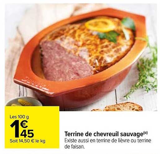 Terrine De Chevreuile Sauvage