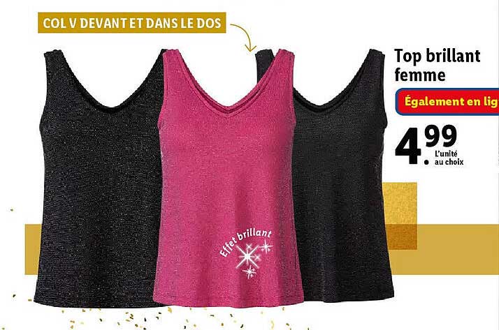 top brillant femme