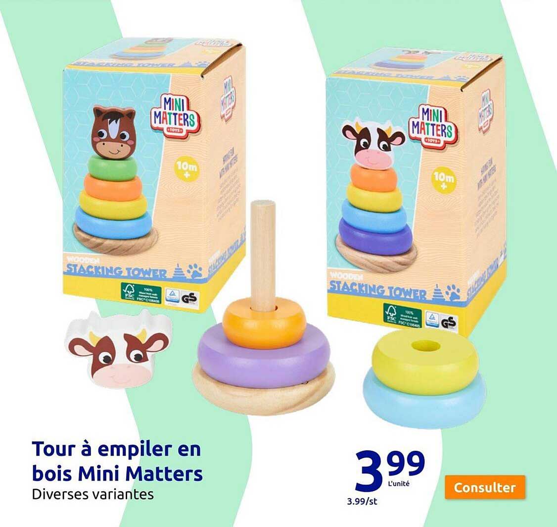 Tour à Empiler En Bois Mini Matters