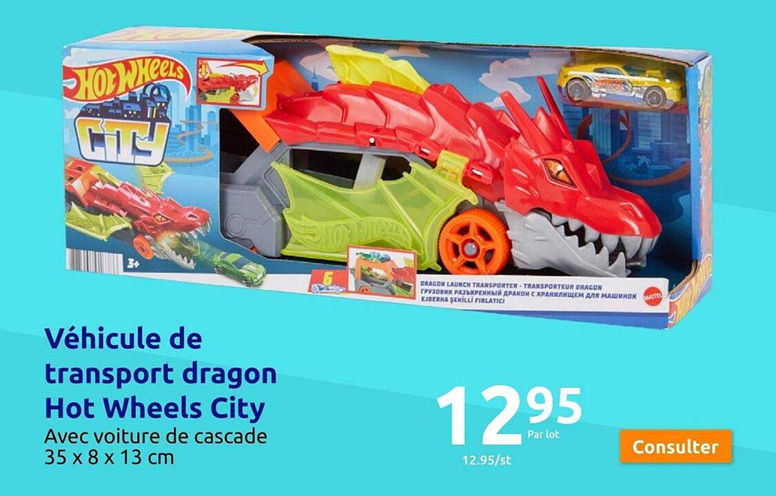 véhicule de transport dragon hot wheels city