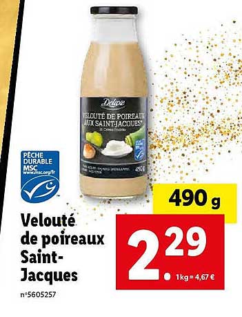 velouté de poireaux saint-jacques deluxe