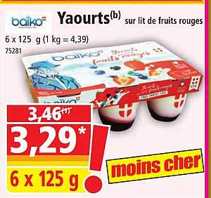 Yaourts Sur Lit De Fruits Rouges Baïko