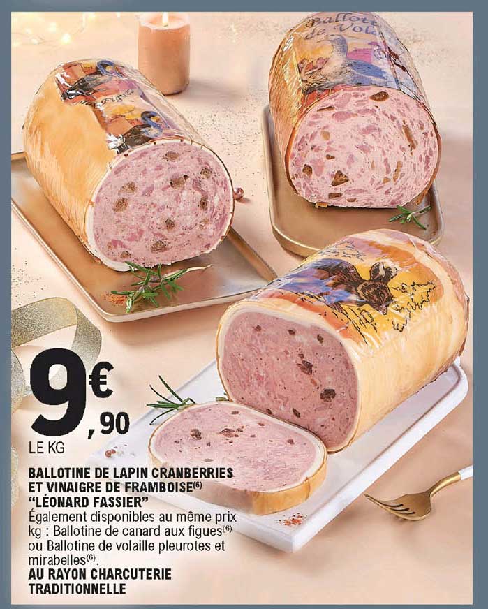 ballotine de lapin cranberries léonard fassier