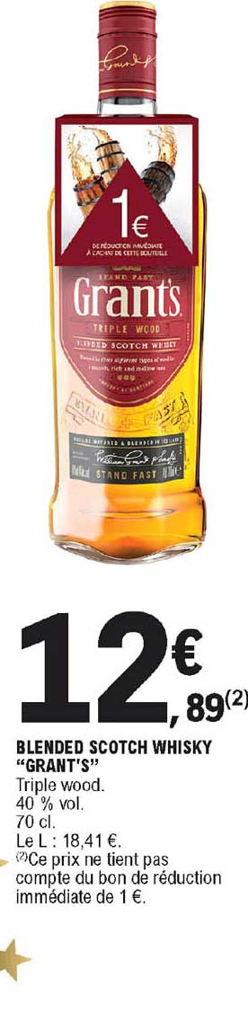 Blended Scotch Whisky "grant's" Triple Wood