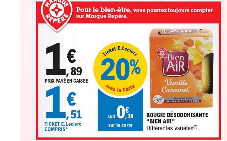 Bougie Désodorisante "bien Air"