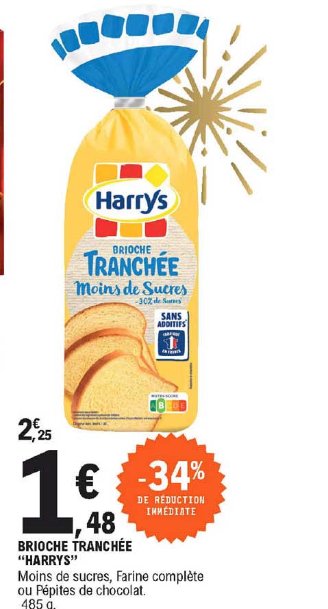 Brioche Tranchée "harrys" -34% De Réduction Immédiate