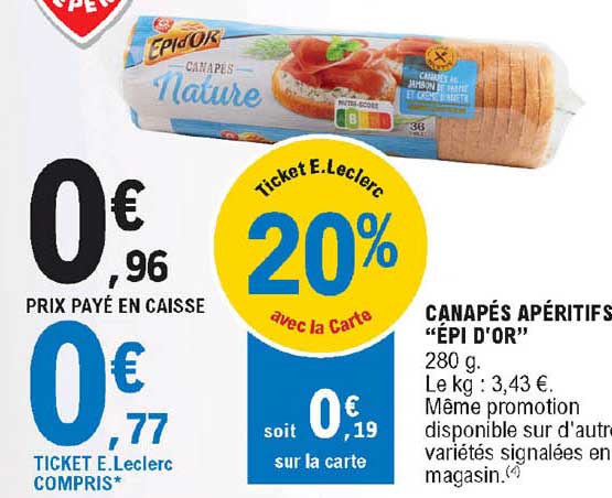 canapé apéritifs épi d'or