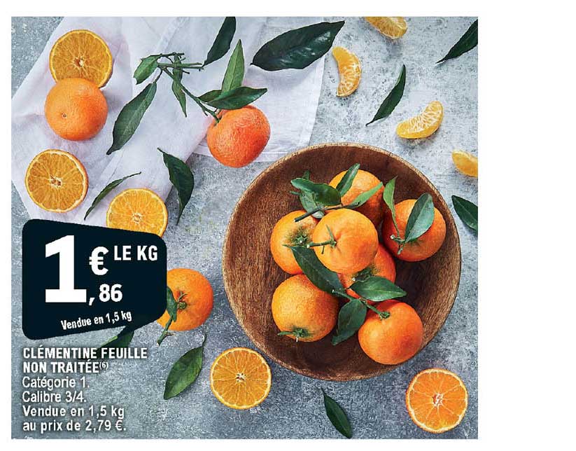 clémentine feuille non traitée