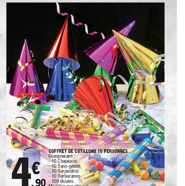coffret de cotillons 10 personnes