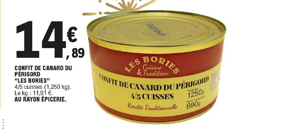 confit de canard du périgord les bories