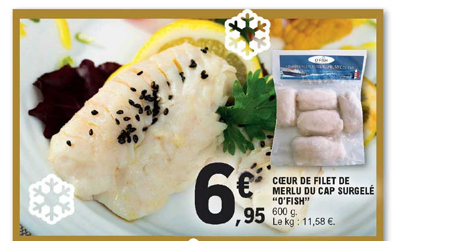 Cœur De Filet De Merlu Du Cap Surgelé O'fish