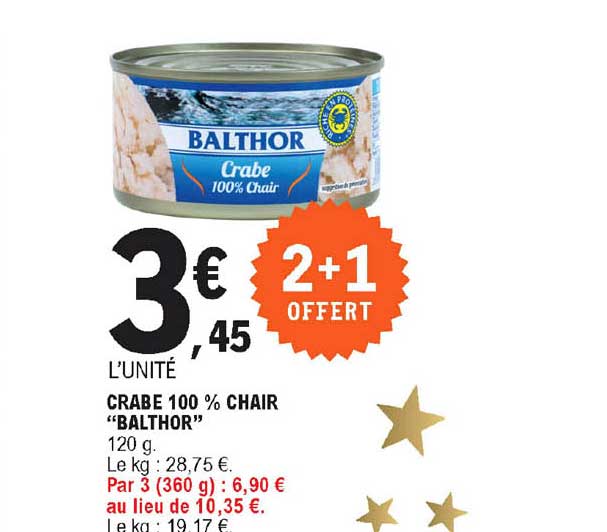 Crabe 100 % Chair Balthor 2+1 Offert