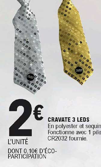 cravate 3 leds