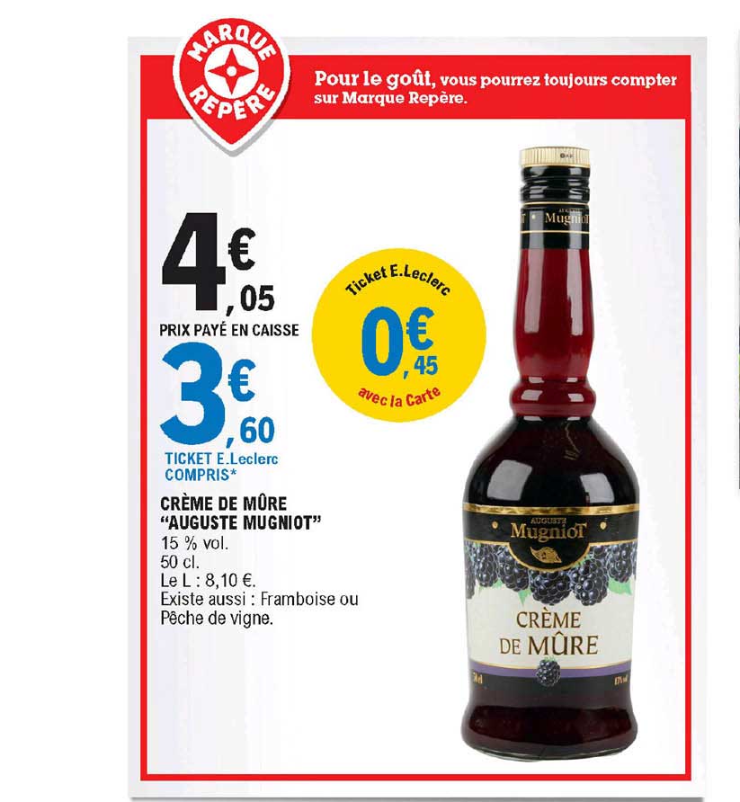 crème de mûre "auguste mugniot"