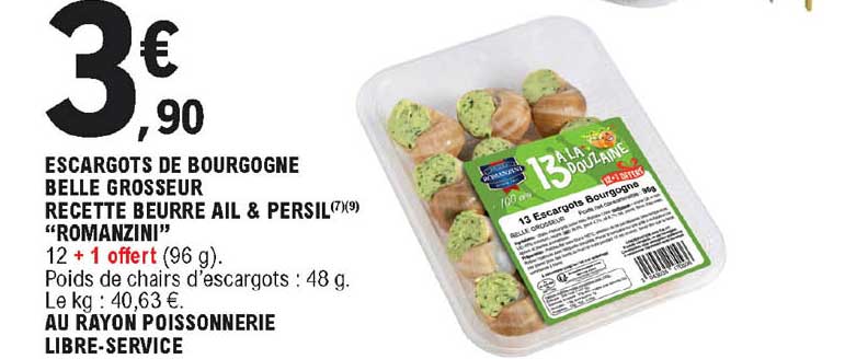 escargots de bourgogne belle grosseur recette beurre ail & persil romanzini