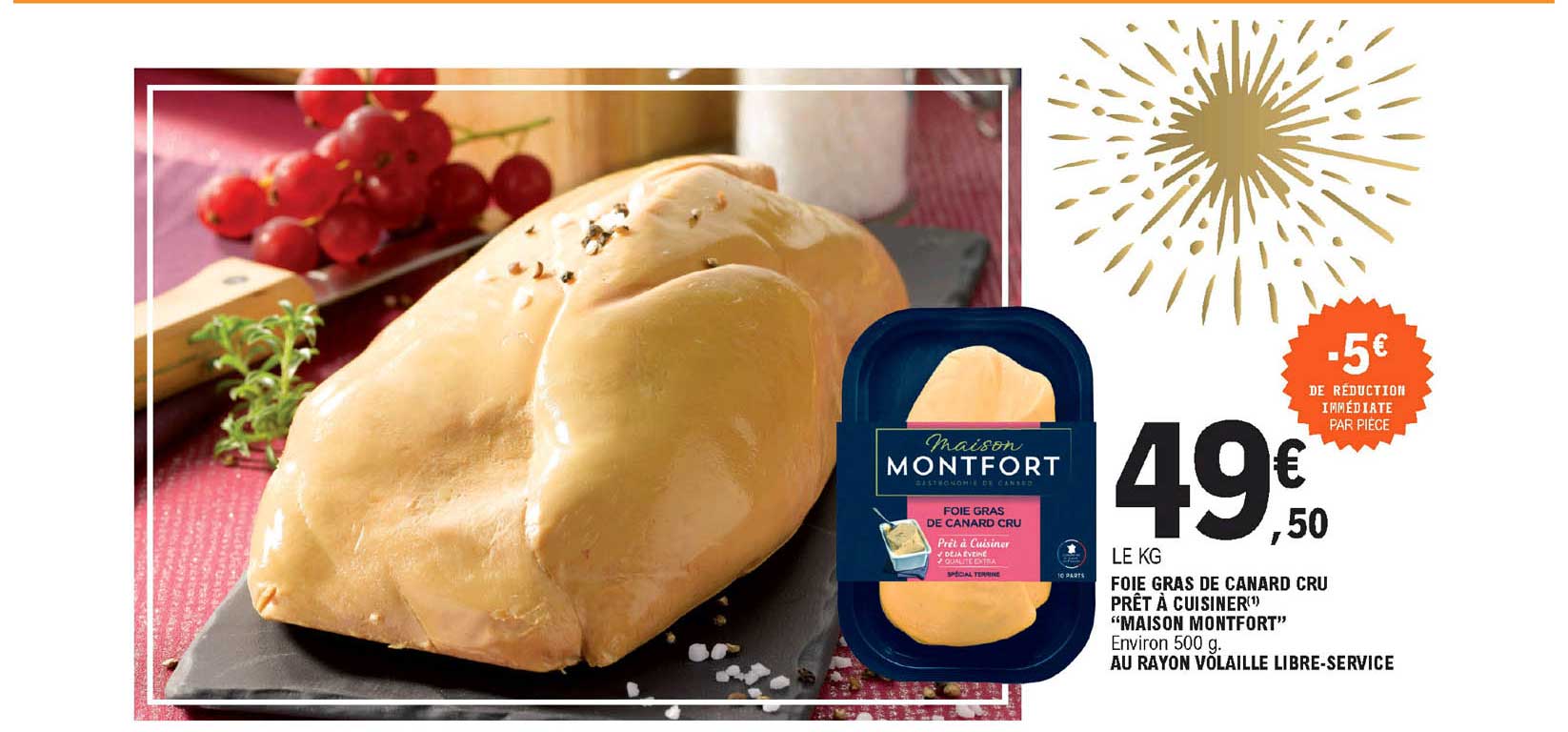 foie gras de canard cru prêt à cuisiner maison montfort