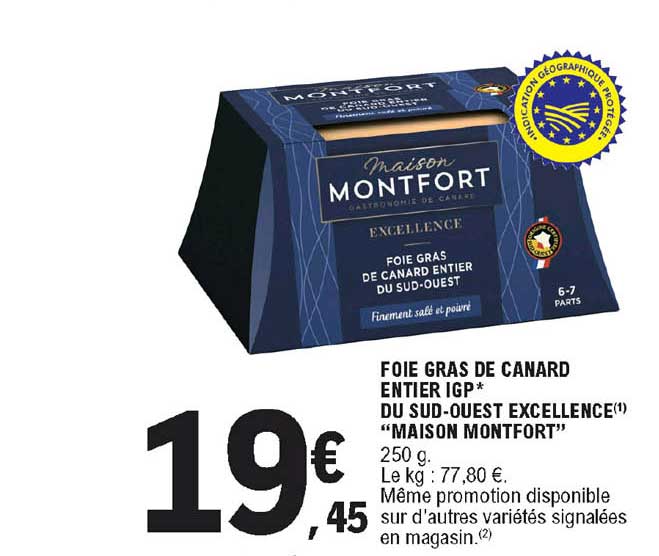 foie gras de canard entier igp du sud-ouest excellence maison montfort