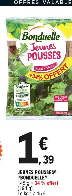 jeunes pousses "bonduelle"