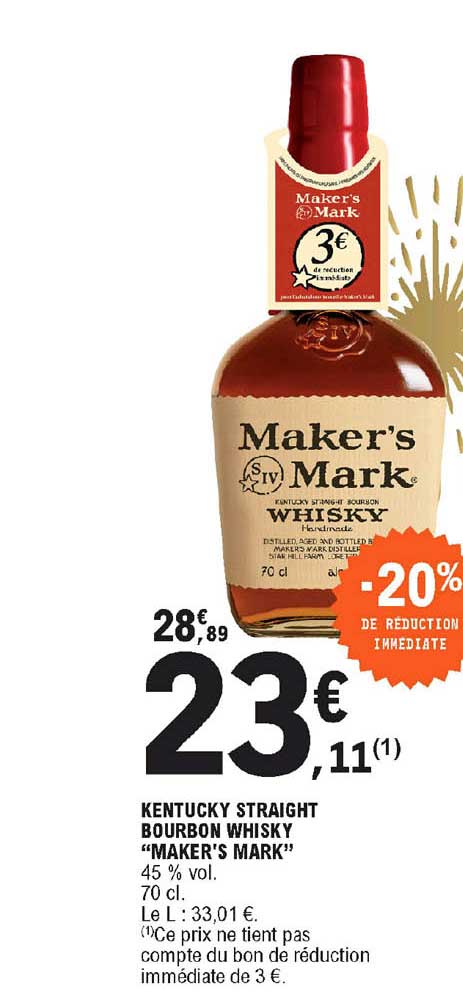 kentucky straight bourbon whisky "maker's mark"