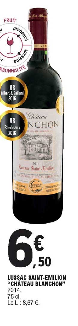 lussac saint-emilion "château blanchon"