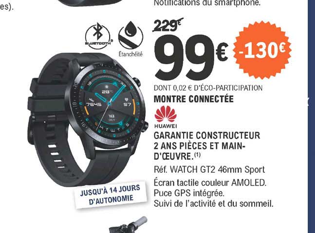 montre connectée huawei watch gt2 46mm sport