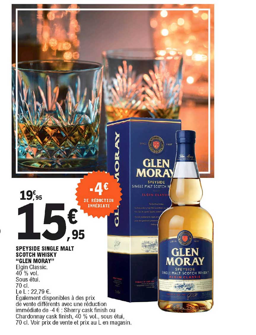 speyside single malt scotch whisky "glen moray" elgin classic
