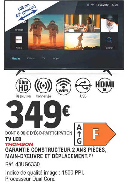 Tv Led Thomson 108 Cm 43"