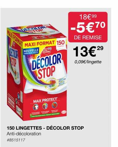 150 lingettes - décolor stop