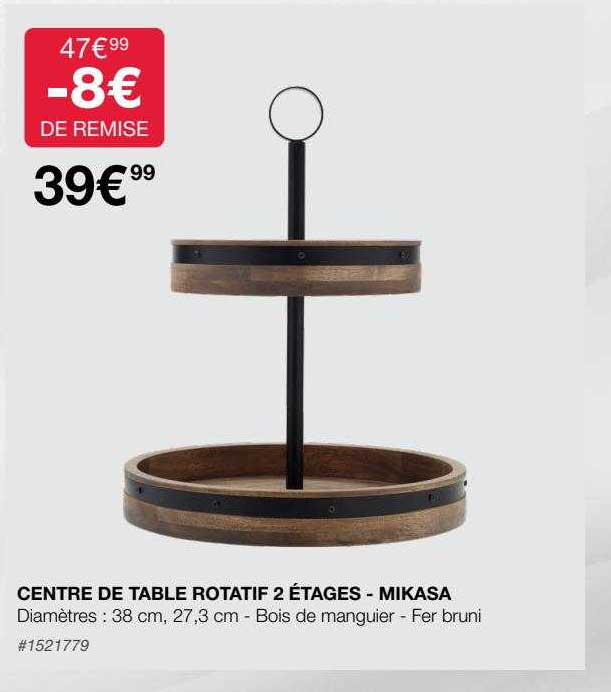 centre de table rotatif 2 étages - mikasa