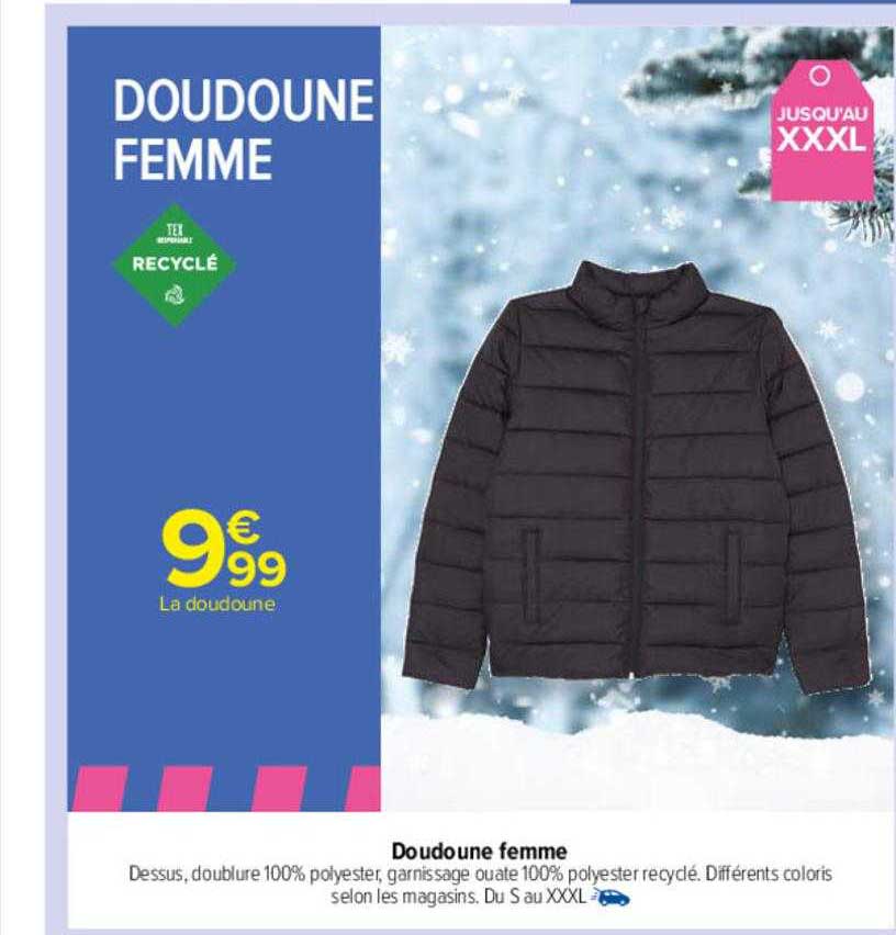 Doudoune Femme Tex Recyclé