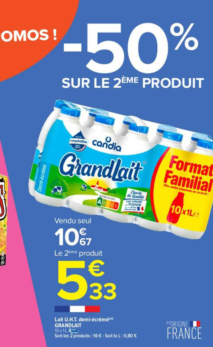 lait u.h.t. demi-écrémé grand lait