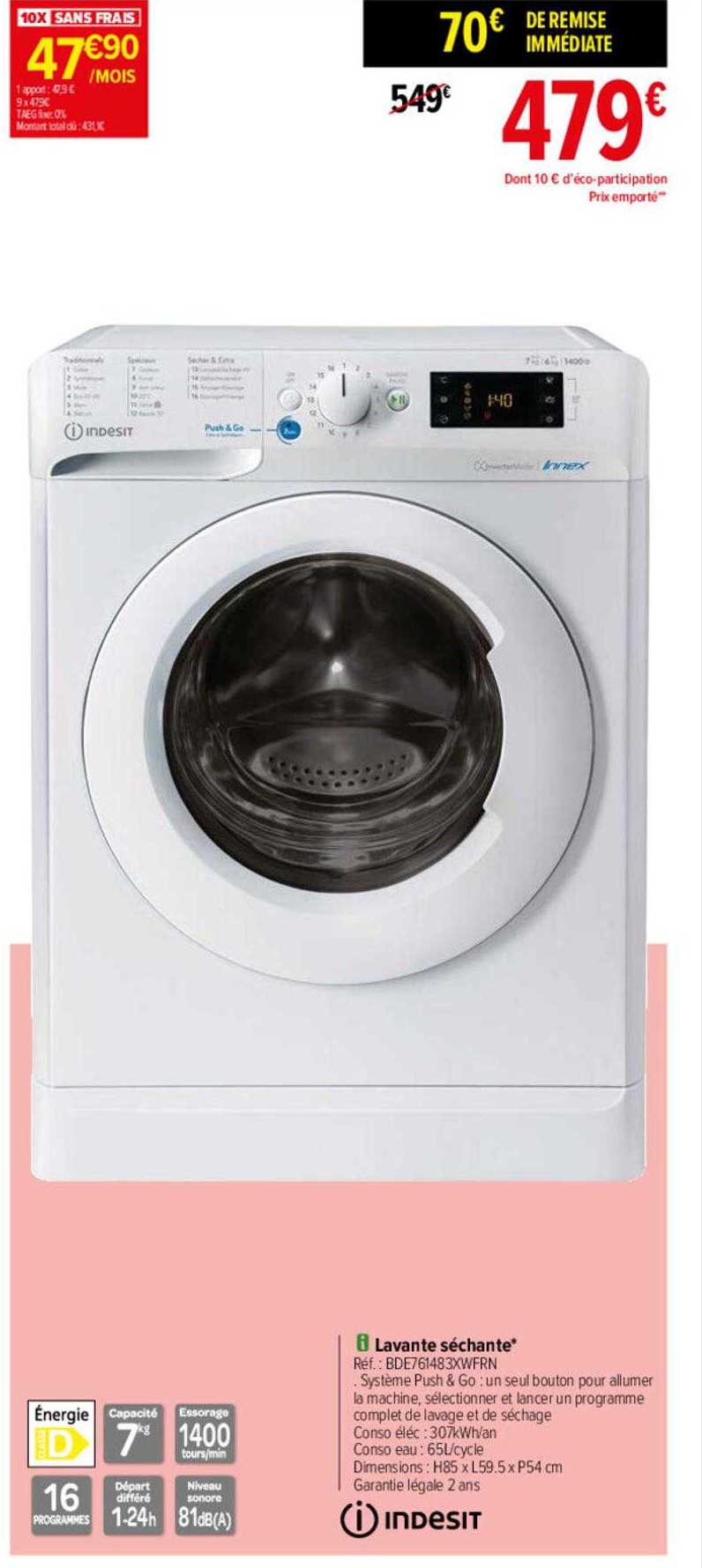 lavante séchante indesit