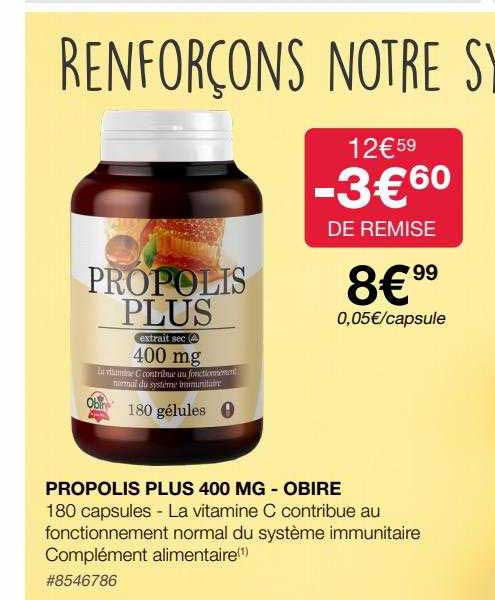 propolis plus 400 mg - obire