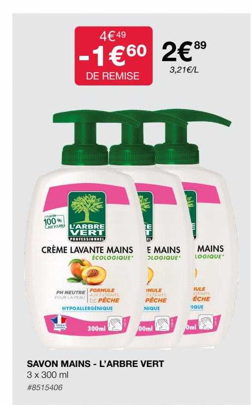 savon mains - l'arbre vert