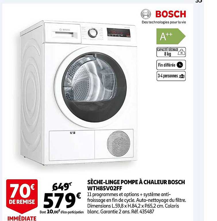 sèche-linge pompe à chaleur bosch